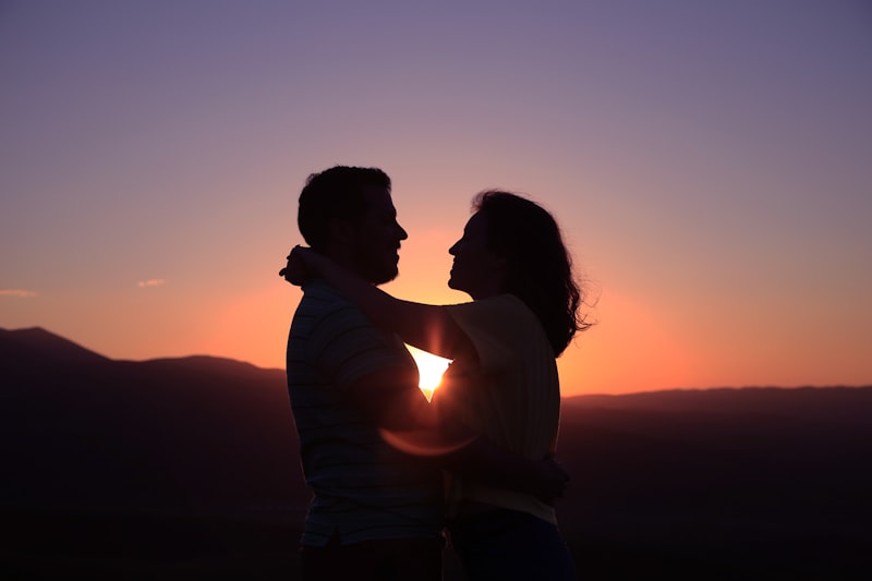 Distant couple reconnecting in Fort Worth